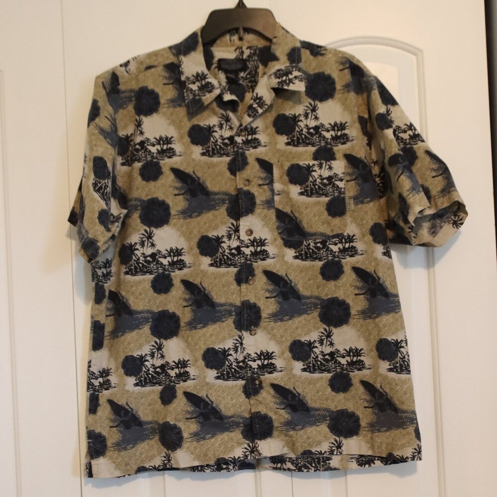 Men's Pacific Coast Highway Short Sleeve Cotton Casual ButtonDdown Size Large